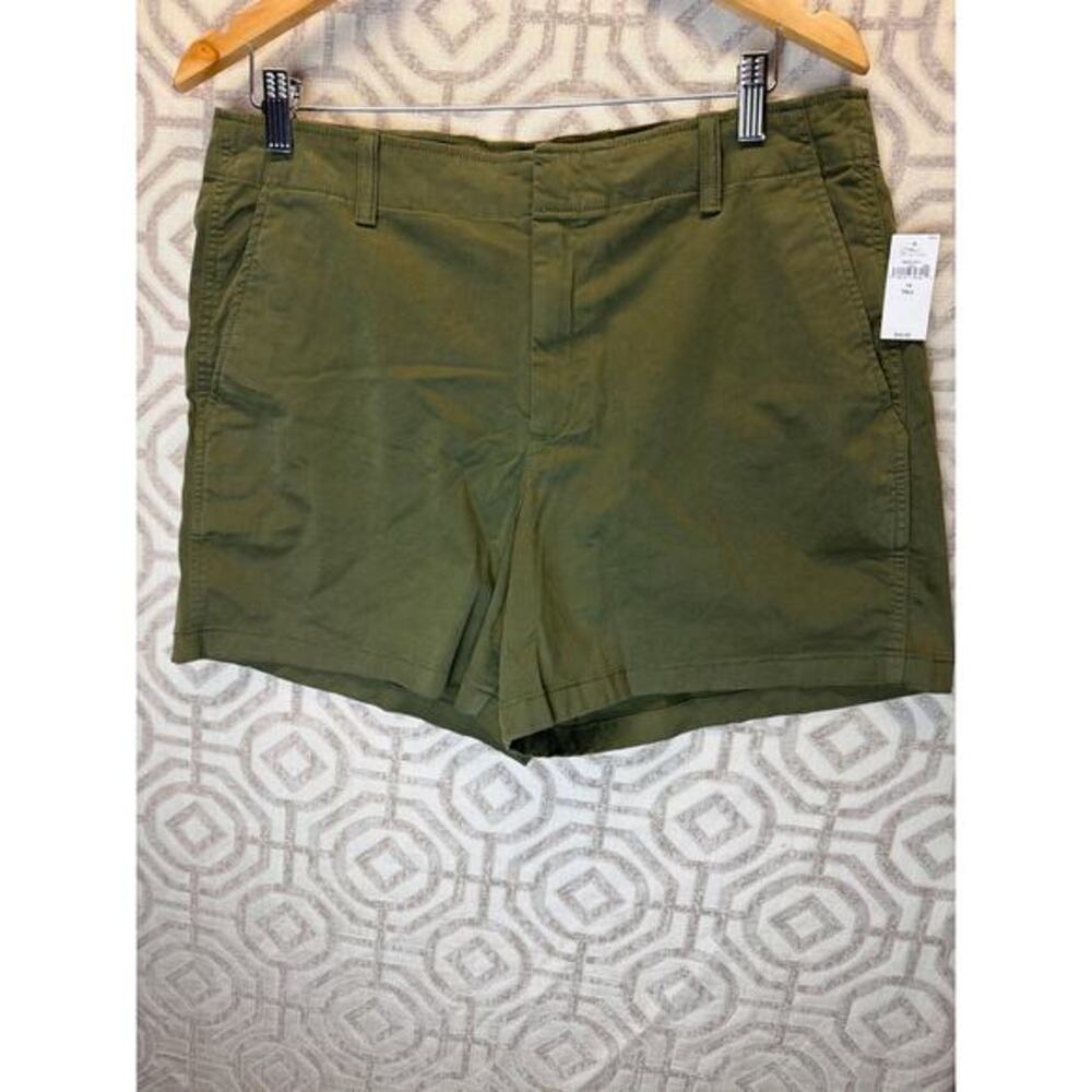 Gap‎ Downtown Khaki Shorts Olive Green Women 14 Tall 4 Inch Inseam NWT